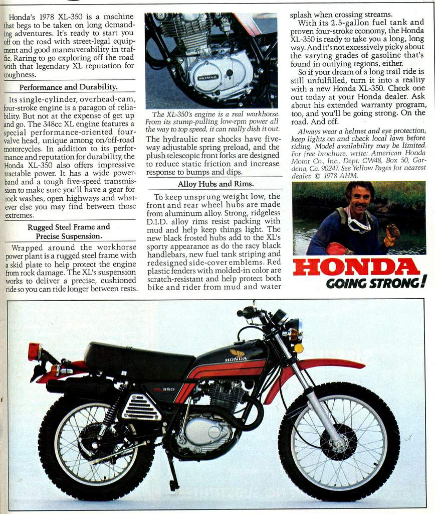 1977 - 1978 Honda XL 350